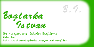 boglarka istvan business card