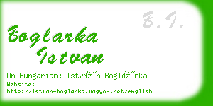 boglarka istvan business card